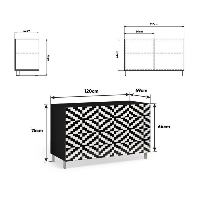 Bonilla 2 - Door Rectangle Accent Cabinet