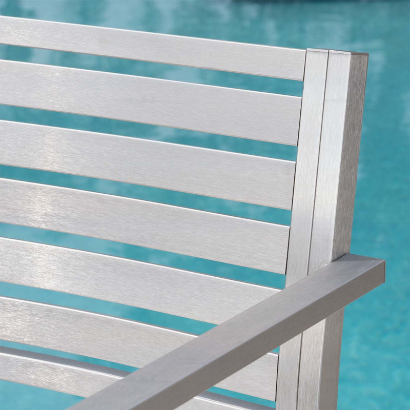 Tabourets de bar extérieurs durables de 29,50 po avec cadre en aluminium antirouille, ensemble de 2, idéal pour les terrasses et les barbecues