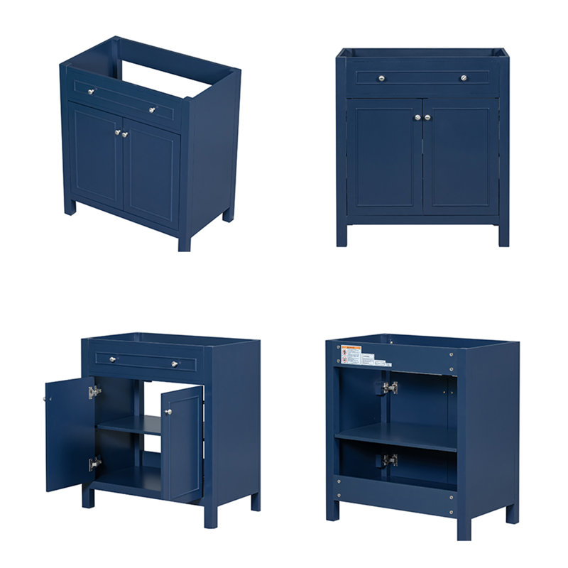 Base de meuble-lavabo simple 29,4 po seulement, Bleu