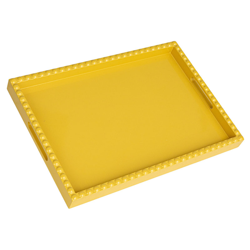 Sunny Wood Tray With Handles