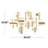 Metal 3D Stripe Geometric Home Gold Wall Decor