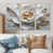 Toile naturelle avec cadre flottant