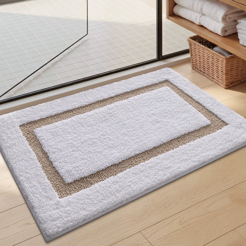 Tapis de bain avec envers antidérapant, Kaki, 43" L x 24" W