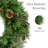 24" Pre-Lit Battery-Operated Artificial Pine Wreath