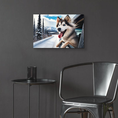 'Dalle 2024-12-31 11.11.43 - Siberian Husky Joy' by Rey Klimt Acrylic Glass Wall Art