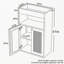 Armoire de rangement de plancher de salle de bain avec 2 portes en rotin OMCHOM-134116625