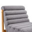 Fauteuil d'appoint Modern Comfort, bois massif et tissu de peau de mouton gris