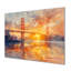 Jaune, jaune, porte dorée, été, coucher de soleil, lueur I - pont, art mural, salon-322221119-494679588