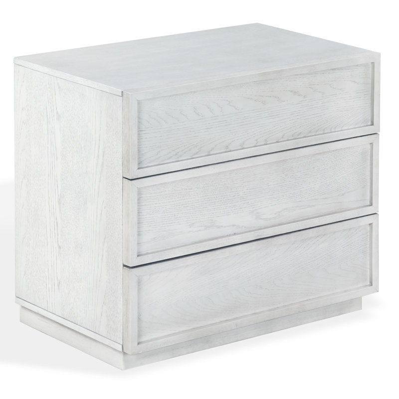 Commode 3 tiroirs Hudson, Gris clair
