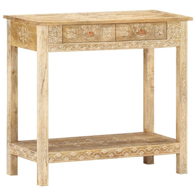 Kerri 80 cm W Solid Wood Top Console Table