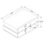 Table de bout rectangulaire blanche à 1 tablette Emerson