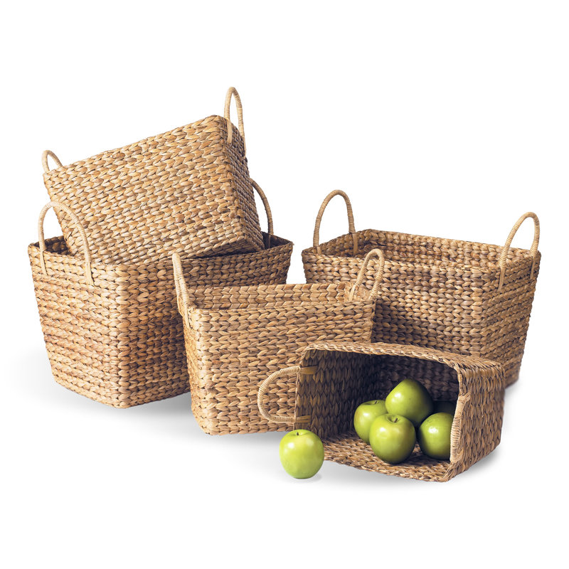 Ensemble de rangement en rotin 5 pièces
