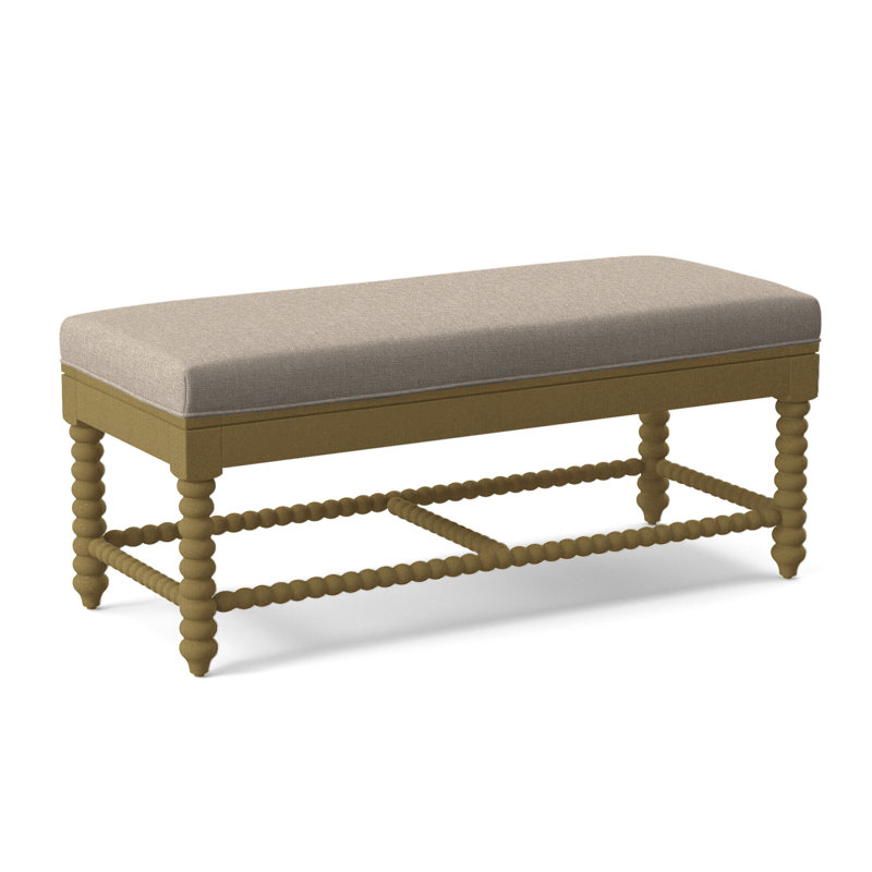 Banc en bois massif Louisa, Finition laiton, Frêne Elite; 0321-83