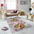 Stylish Woven Carpet, 4 x 6 Feet, 100% Polyester | Antibacterial, 3D Digital Printing, Non-Slip PVC Felt Dot Underside | Machine Washable, 0.4 in Pile Height, Perfect for Living Room & Bedroom Decor-1949700529