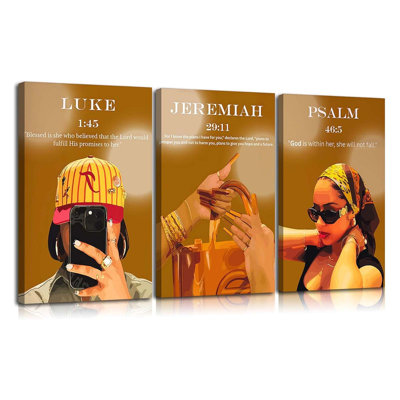 3 Piece Wrapped Canvas Wall Art