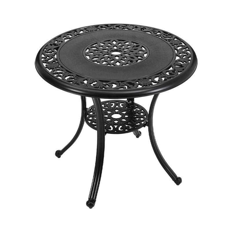 Round Outdoor Bistro Table With Umbrella Hole , 80cm cm W 80cm cm D