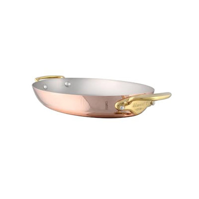 Mauviel M'Heritage 150 B Copper Oval Gratin Pan With Brass Handles