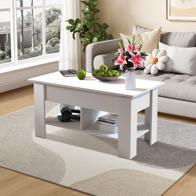 Sherreka Lift Top Four Leg Coffee Table with Storage