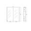 VeeBath Verona Wall Mounted Bathroom Mirror Cabinet, Modern Mirror with Storage & Adjustable Glass Shelves in Gloss White, 600mm