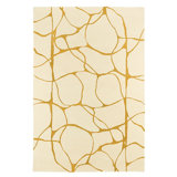 Ambre Hand Tufted Abstract Area Rug in Natural/Beige