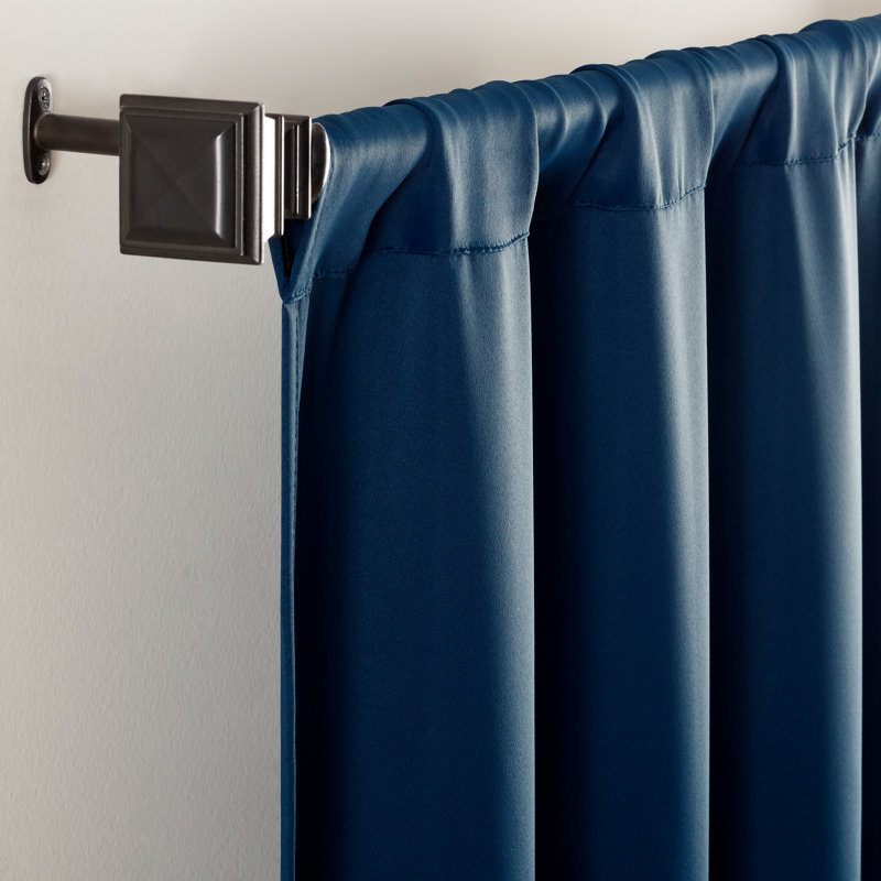 Indigo Polyester Blackout Rod Pocket Curtain Panel