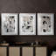 ABSTRACT Series XL III - Impression sur mesure encadrée de qualité supérieure - 3 pièces-191287866-191287813