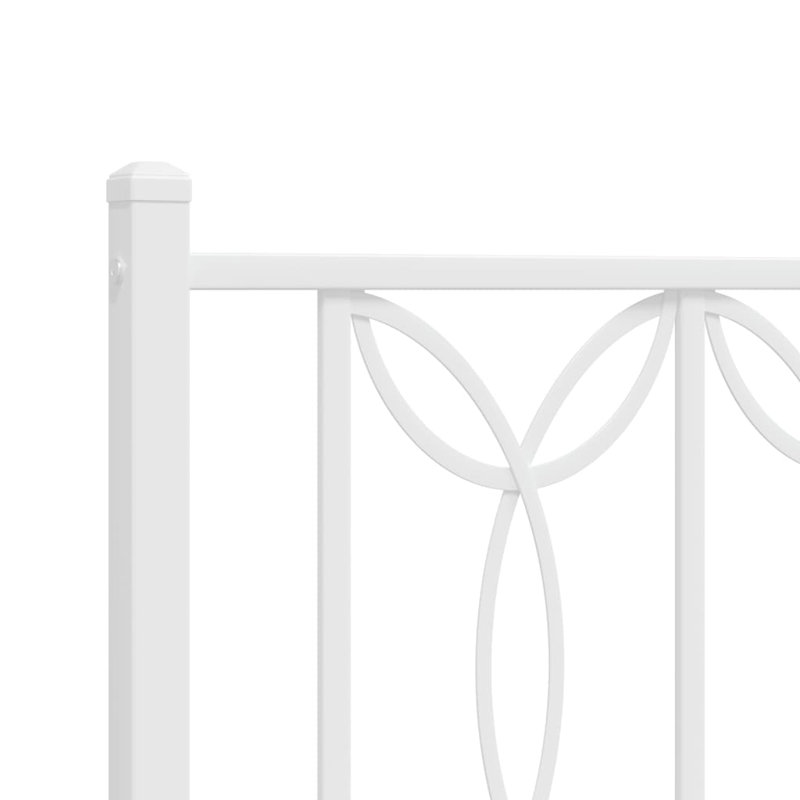Gonzales Metal Bed, European Single (90 x 200cm), White