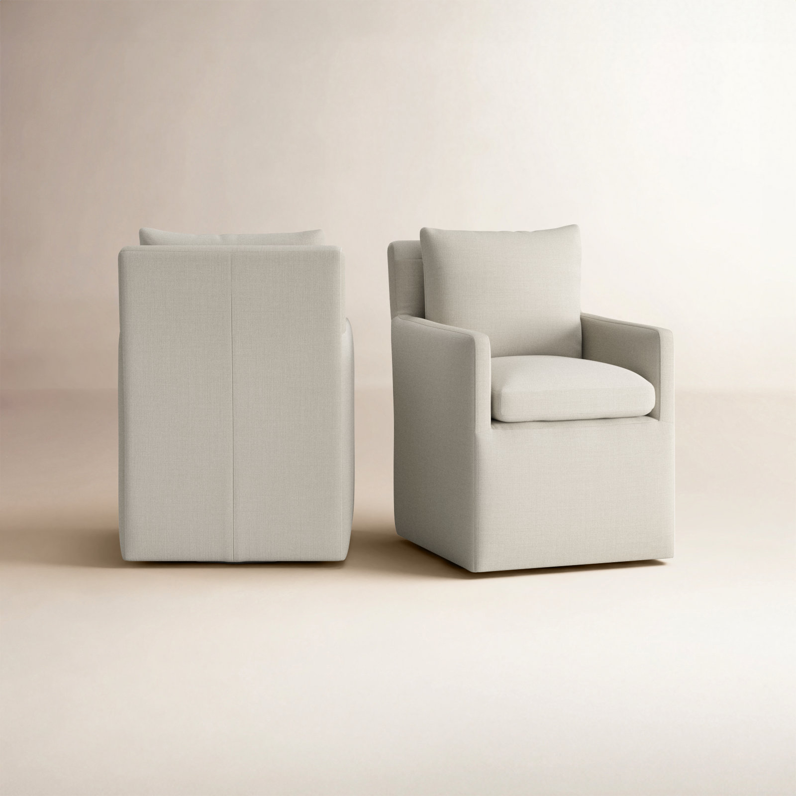 Alayaa Linen Dining Armchair, Effie Linen Performance Linen