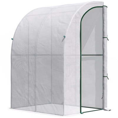 Outdoor Lean To Greenhouse, Walk-In Green House Plant Nursery