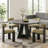 47" Round Dining Table For 4-7 People, Modern Wood Kitchen Table With Sturdy Metal Base, Large Round Dinner Table For Dining Room, Easy Assembly-416538220