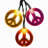 Kurt Adler Indoor/Outdoor UL 10-Light Peace Sign Light Set, 11.5ft