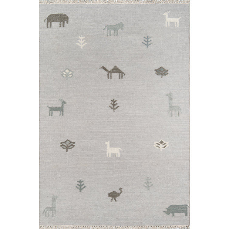 Thompson Wool Area Rug in Gray