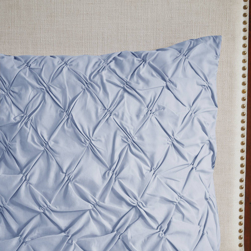 Ensemble d'édredon en coton 8 pièces Cassandra, Édredon grand + 7 pièces supplémentaires, Bleu
