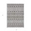 Tapis marocain d'intérieur et d'extérieur lavable gris et brun 3 pi x 5 pi