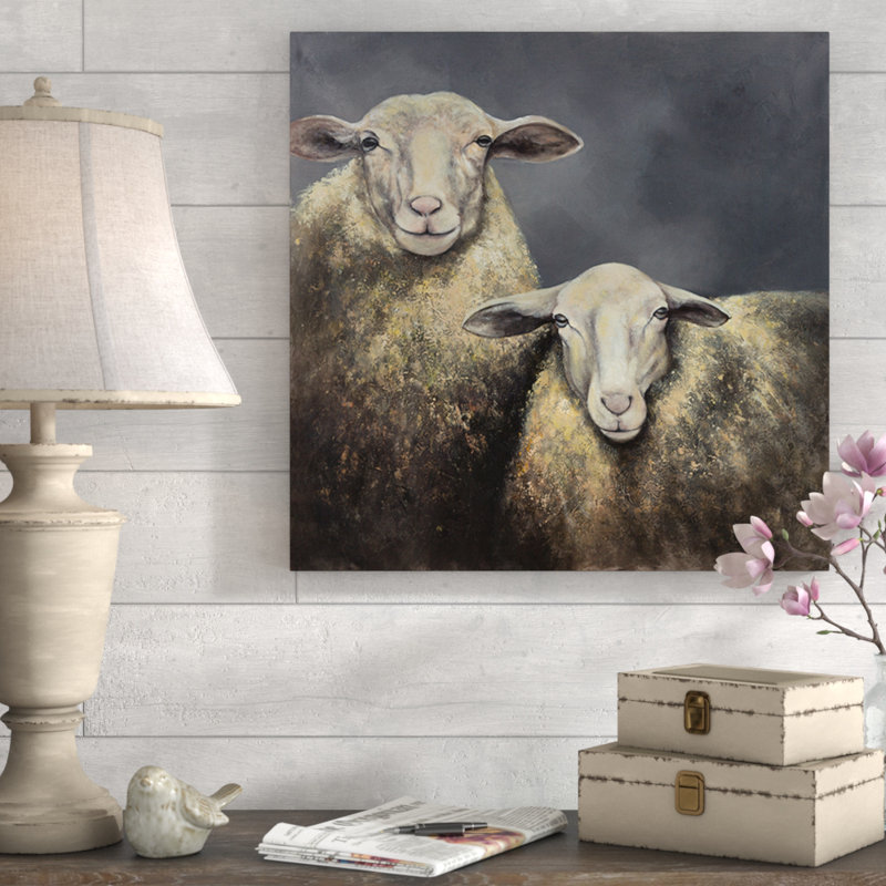 «Sheeps», reproduction sur toile, H 36 po x l 36 po, Toile tendue