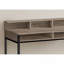 Bureau d'ordinateur, bureau personnel, debout, tablettes de rangement, L 48 po, travail, ordinateur portable, stratifié brun, métal noir, contemporain-2145188789
