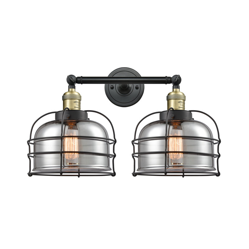 Gatewood 2 - Light Dimmable Vanity Light, 6 Watt Vinage LED Bulb, Plated Smoke, Black Antique Brass