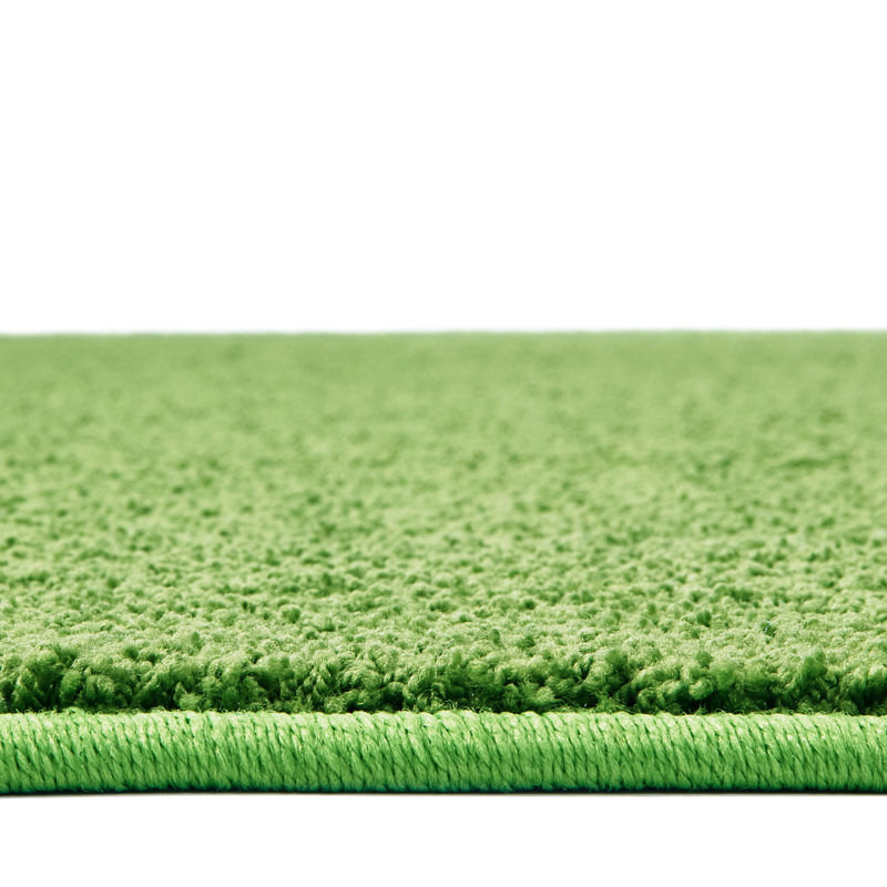 KIDply Soft Solids Tufted Green Area Rug, Rectangle 4' x 6'