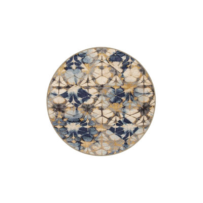 Tapis lavable moderne à motif floral coloré