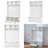49.6 " 5-in-1 Hall Tree With Bench, Shoe Storage & 3 Open Storage Cabinets, Farmhouse Hall Tree With High Gloss Fluted Doors For Hallway Living Room,white