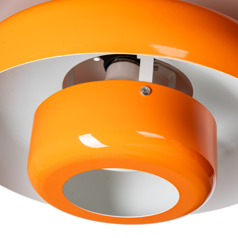 1 - Light Chrome Pendant, Orange