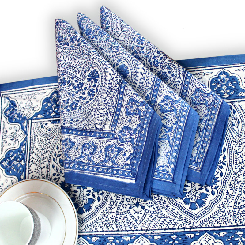 Block 19" Set of Four Cotton Napkins