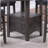 Dining Table Round Counter Height Dining Table W Shelve 1Pc Table Only Built In Leaf Solid Wood