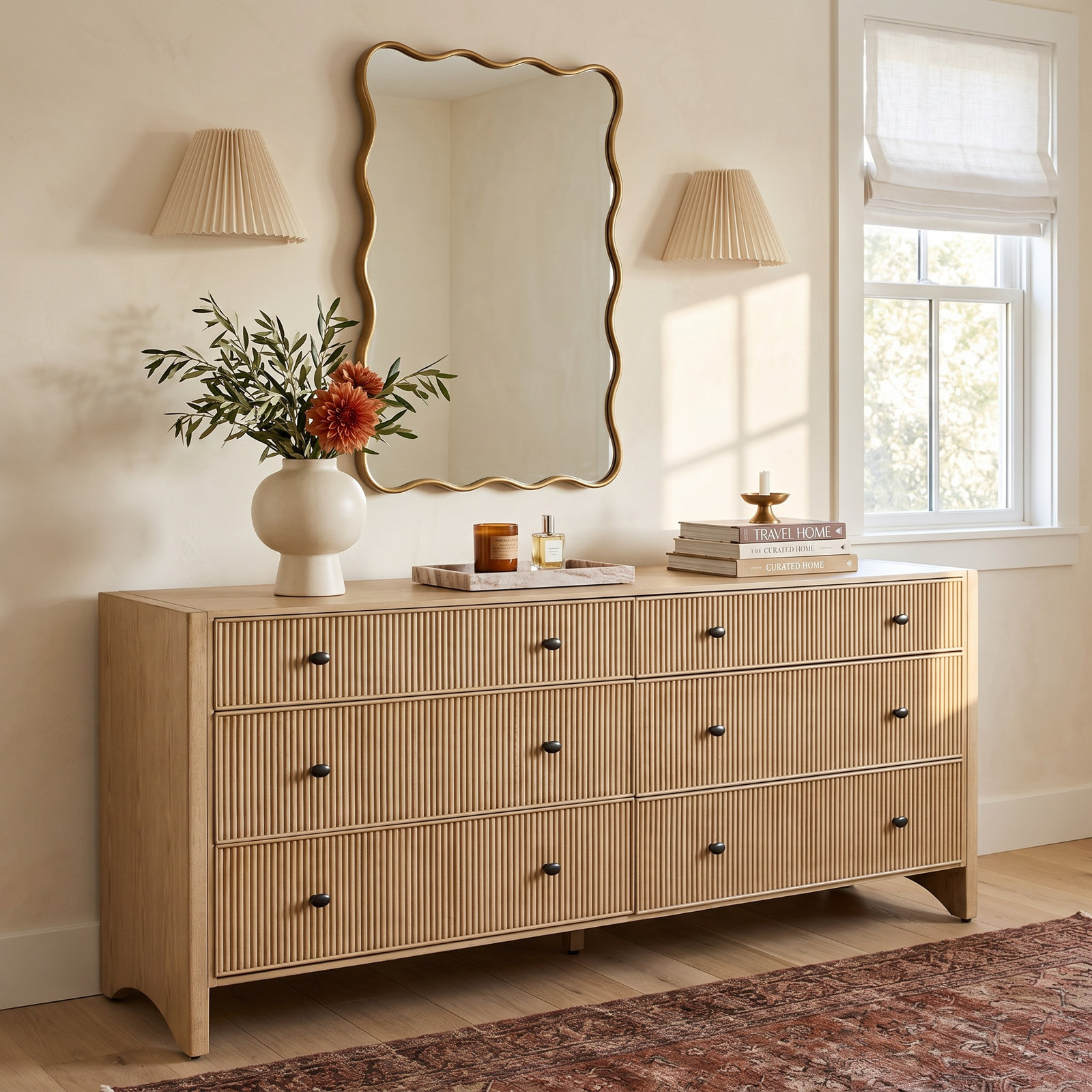Massimo 75" Oak Double Dresser