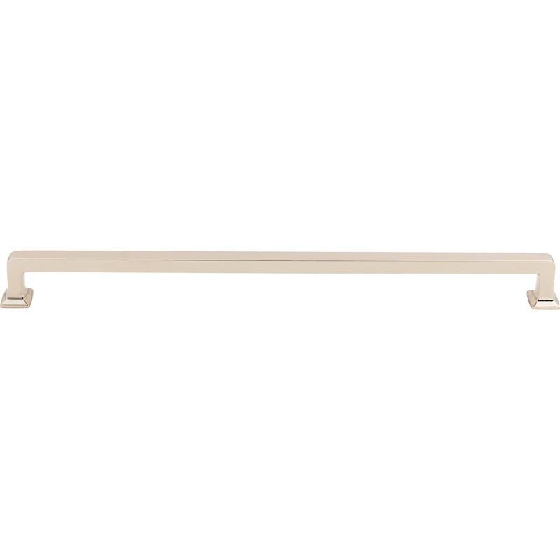 Ascendra 12" Center to Center Bar Pull, 12" Center to Center, Polished Nickel