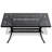 Patio Dining Table, Outdoor Rectangular Table With Umbrella Hole
