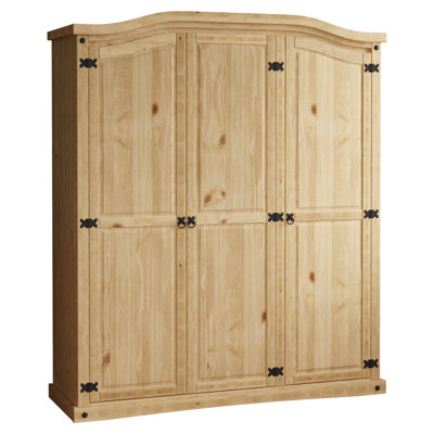 Harold 3 Door Solid Wood Wardrobe