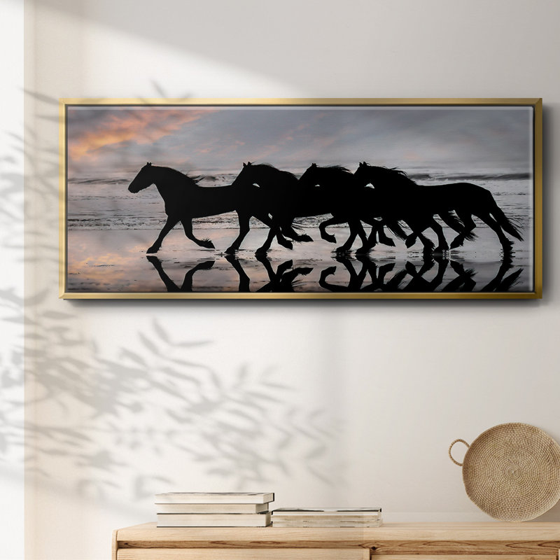 Plage galop - toile encadrée, H 8 po x l 20 po