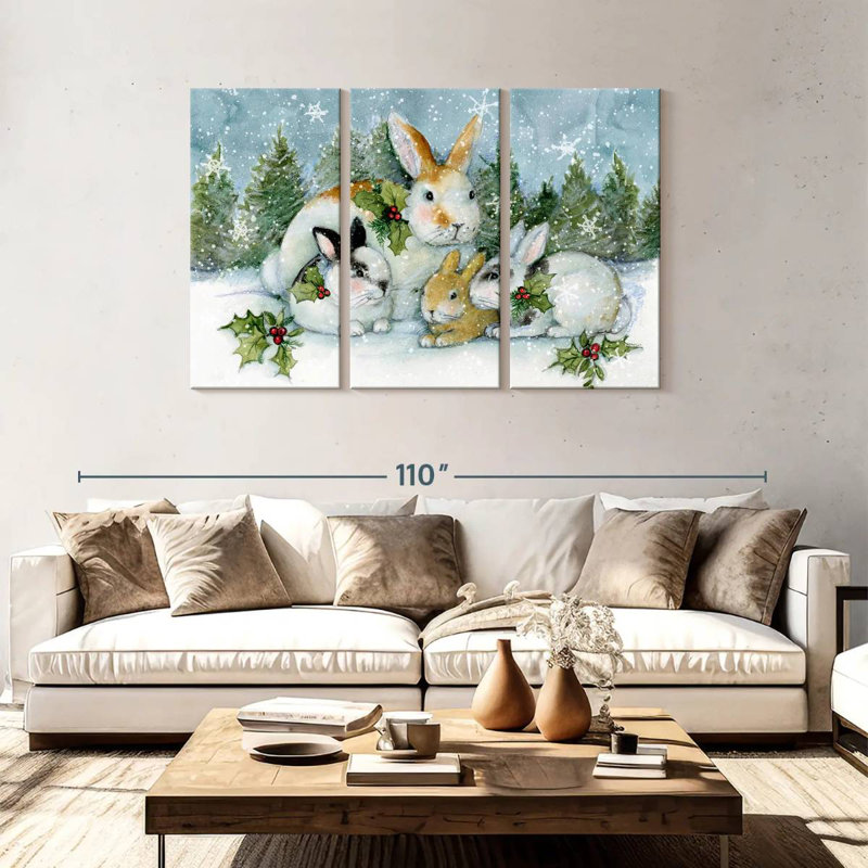 Lapins enchantés Brampt I, H 48 po x l 74 po