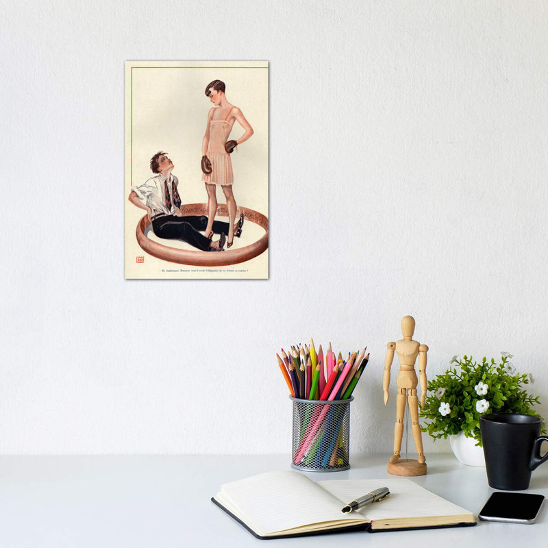 1926 La Vie Parisienne Magazine Plate - Wrapped Canvas Print, 20.32 cm H x 30.48 cm W